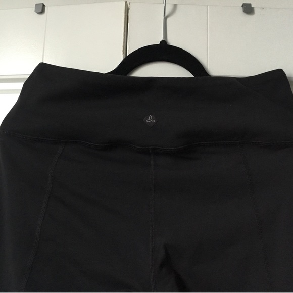 Praha- women black leggings with multi color bottom strips - Picture 5 of 6